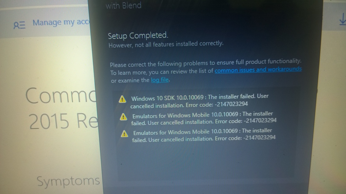 Visual Studio 15 Rc Installation Error Solution Connect Microsoft Me